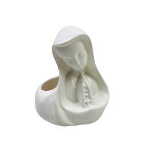 Vintage Virgin Mary Planter Mid-Century USA Pottery 10x8" Serene Decor Madonna M